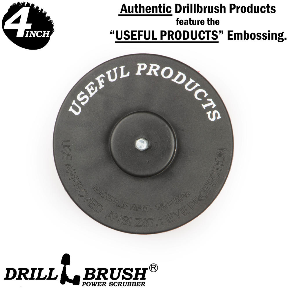 Drillbrush Drill Powered Spinning Detailing Nylon Scrub Brush with Quarter Inch Quick Ch...