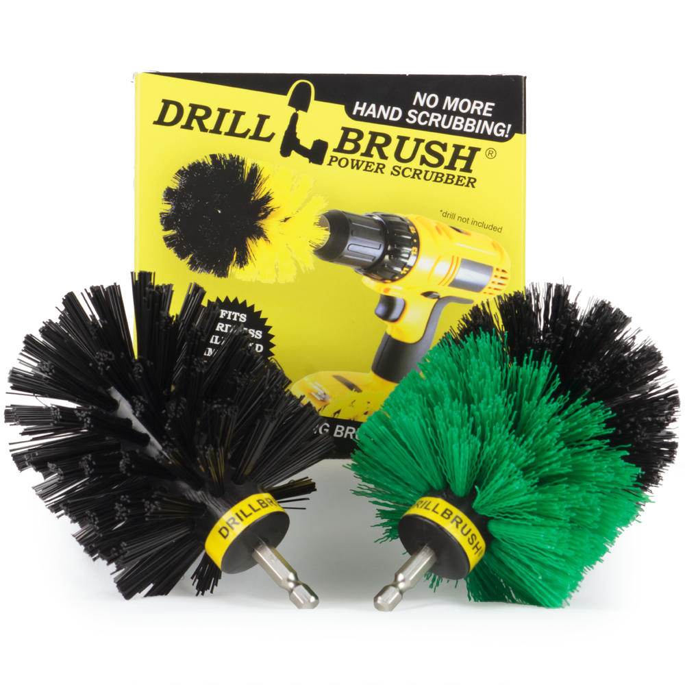Drillbrush Power Spinning Tub, Tile and Grout, Shower Cleaning 2 Brush Combo