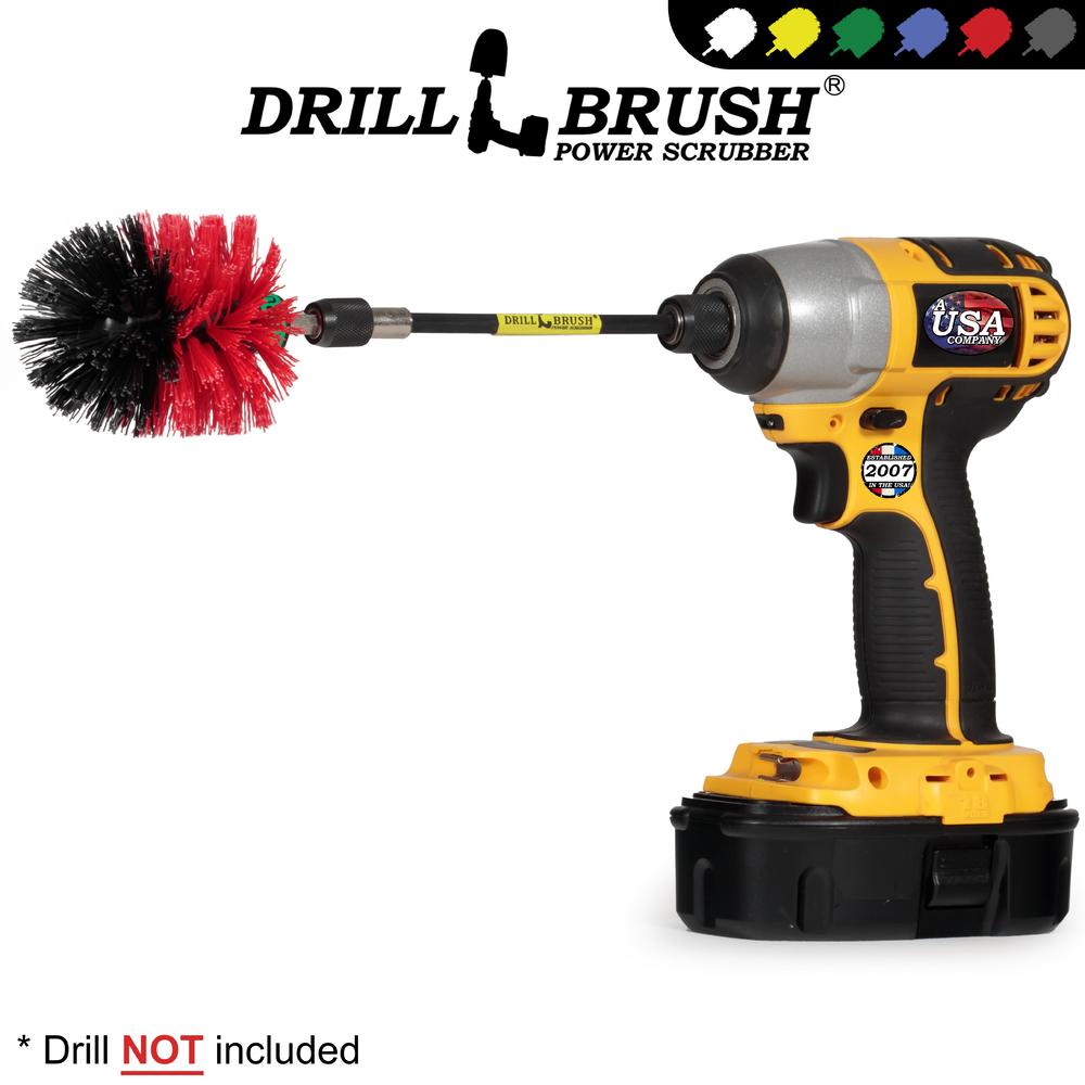 D Mini Size Original Drillbrush Garage and Shop Brush with Extension