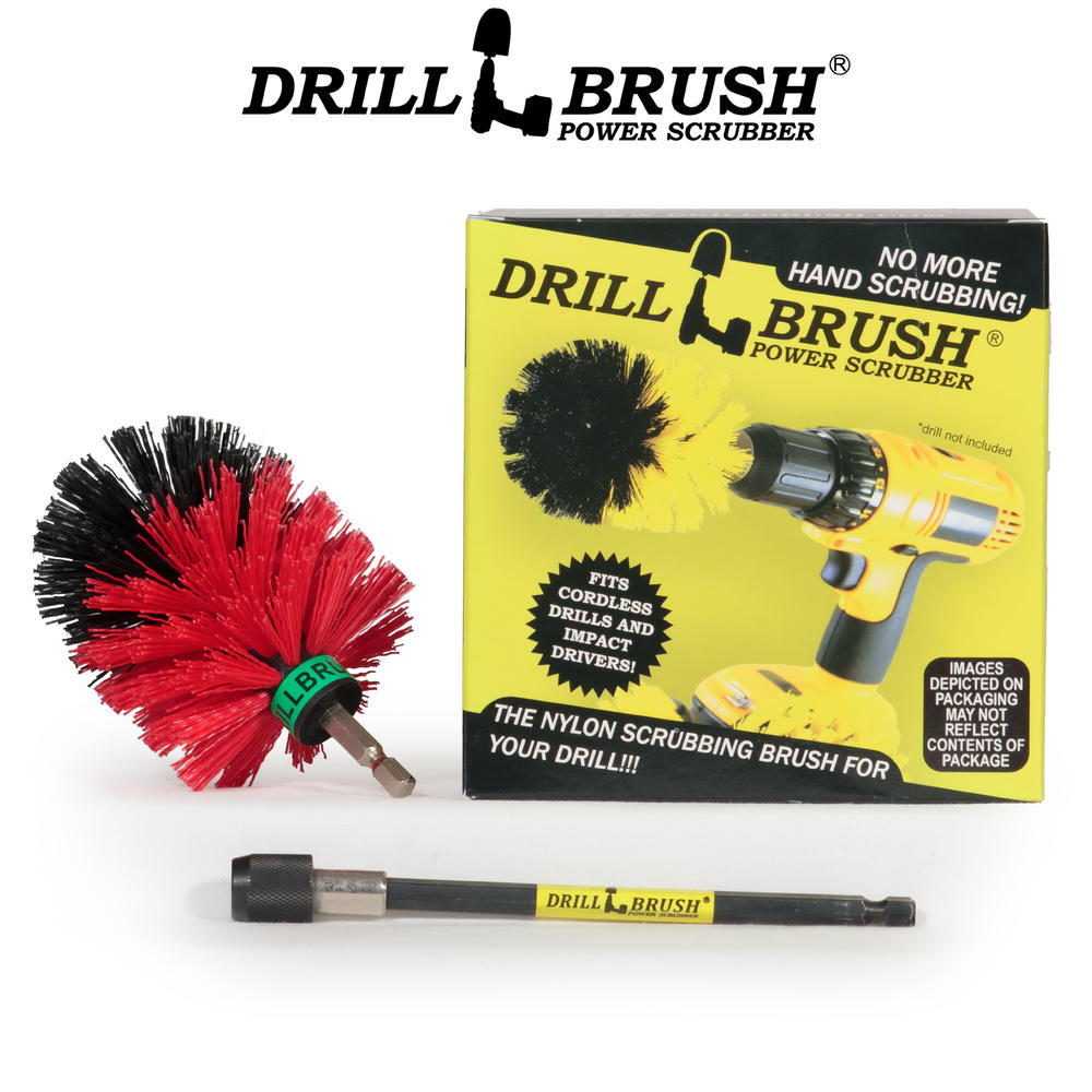 D Mini Size Original Drillbrush Garage and Shop Brush with Extension