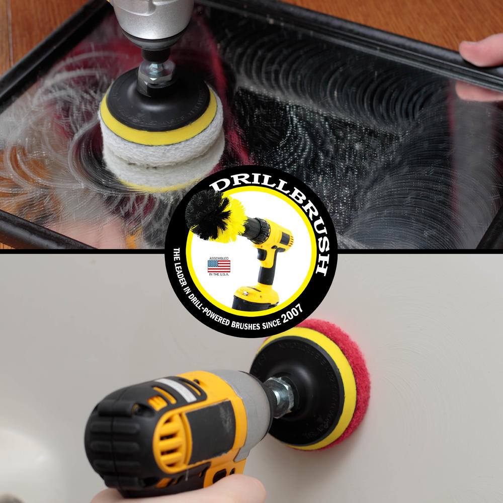 Drillbrush Non Scratch Soap Scum Removal Rotary MINI Scrub Pads 3 inch