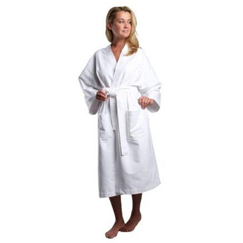 Kanata Blanket Co. Microfiber Robe  White- S/M   bath robes