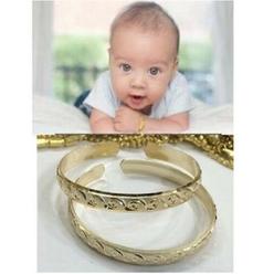 Nikfine Baby no Personalized 14K gold overly Bracelet Bangle /adjustable/two pice