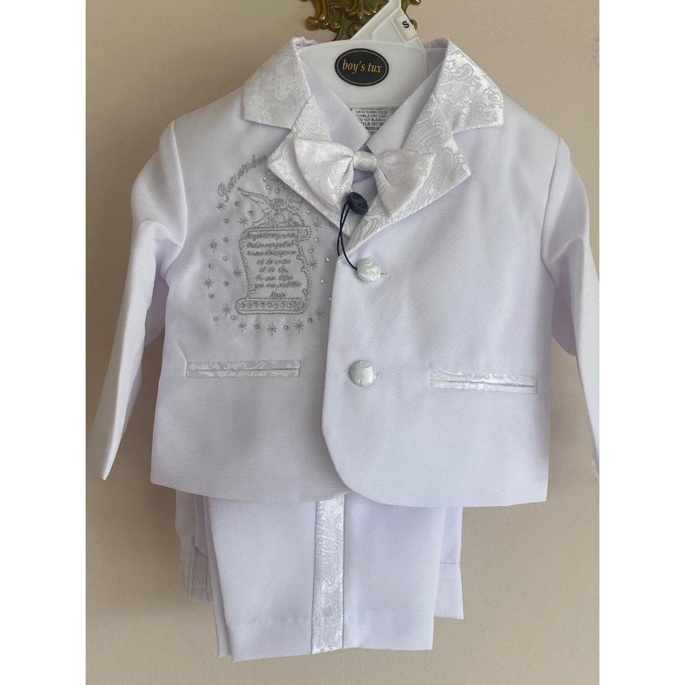 angle ny Baby Toddler Boys Easter Christening Baptism Tuxedo Suits White angel/503