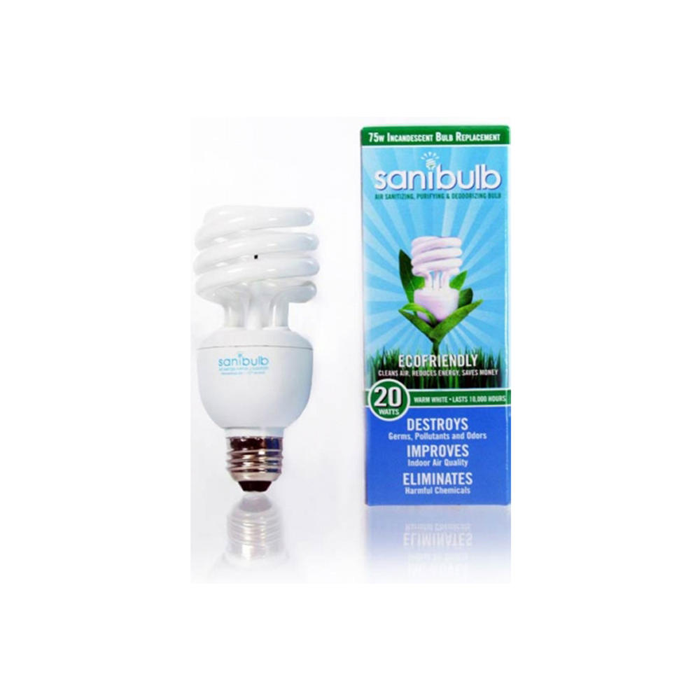 SANIBULB Air Sanitizer & Air Purifier CFL Bulb: 20W Warm White Replacement for 60W Incandescent Bulb