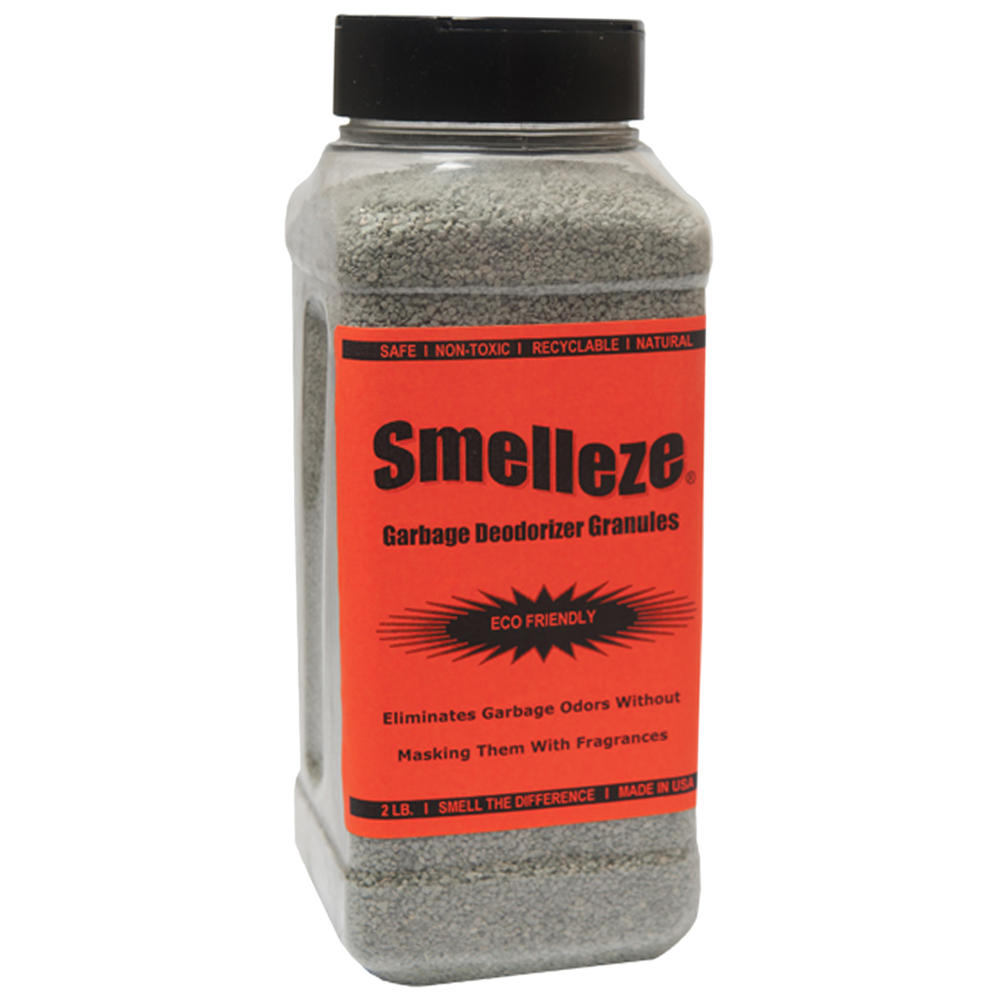 Smelleze Natural Garbage Smell Removal Deodorizer: 2 lb Granules. Rids Smelly Garbage Stench