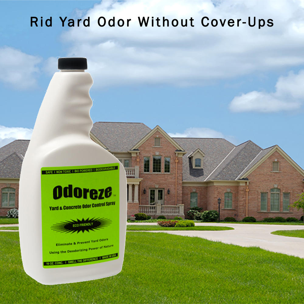 ODOREZE Natural Yard & Concrete Odor Eliminator Spray: Makes 64 Gal. to Stop Waste Stench