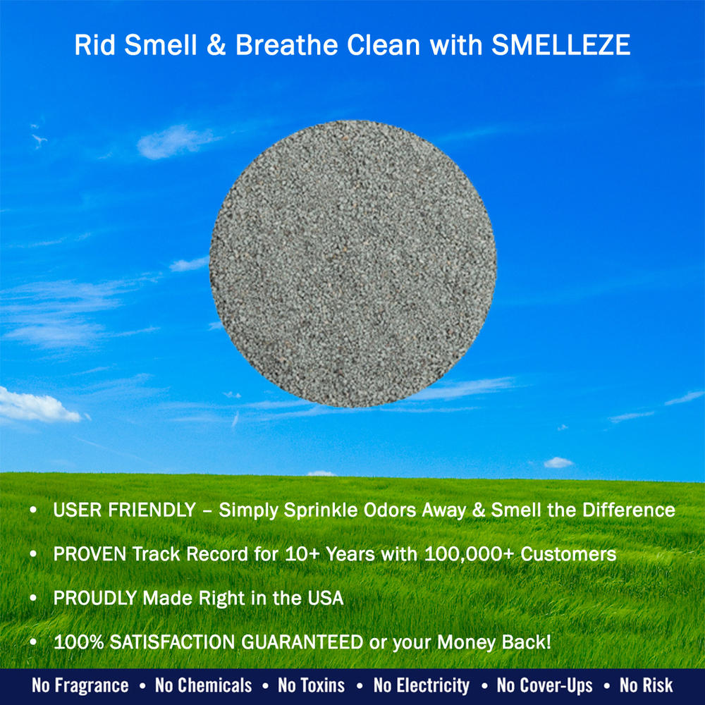Smelleze Natural Carpet Odor Removal Deodorizer: 2 lb. Powder Removes Stench Fast