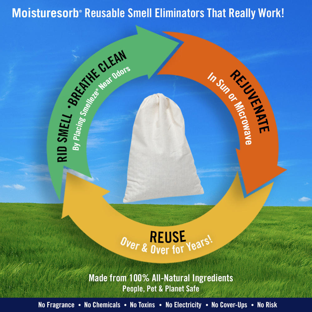 MoistureSorb Moisture & Odor Removal Desiccant Pouch: Treats 150 Sq. Ft.