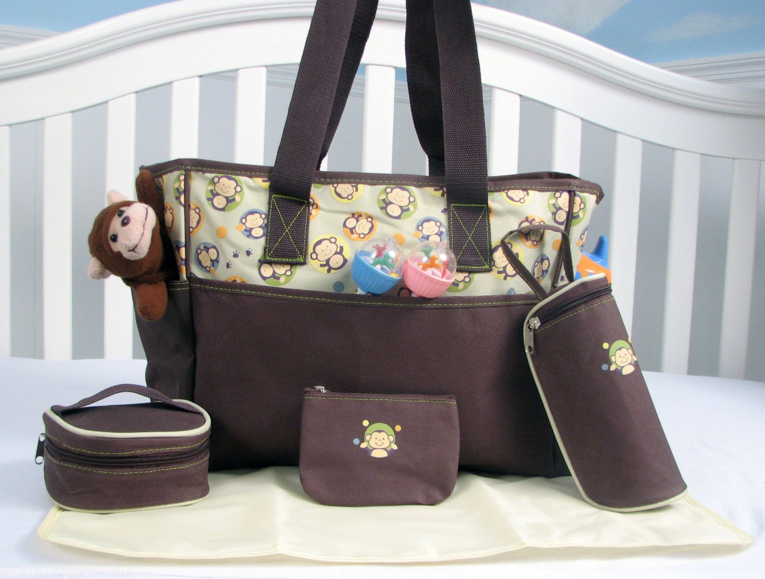 monkey diaper bag