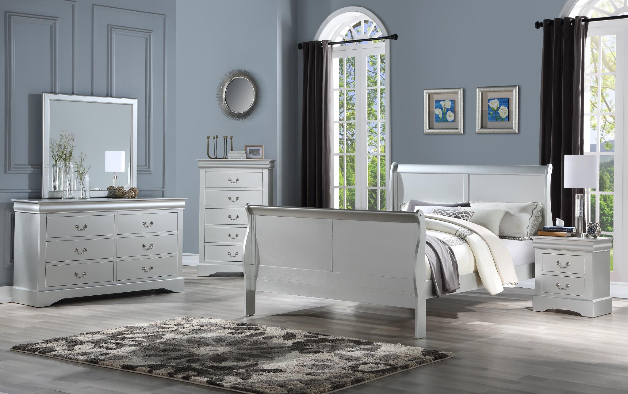 Hollywood Decor Crasnoe 5 Pieces Casual Bed Room Set In