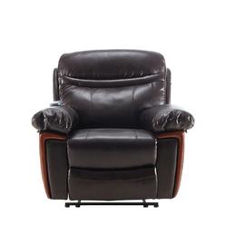 Hollywood Decor Massage Sofa Chair in Brown PU Leather with Heating and Massage Vibrating Function