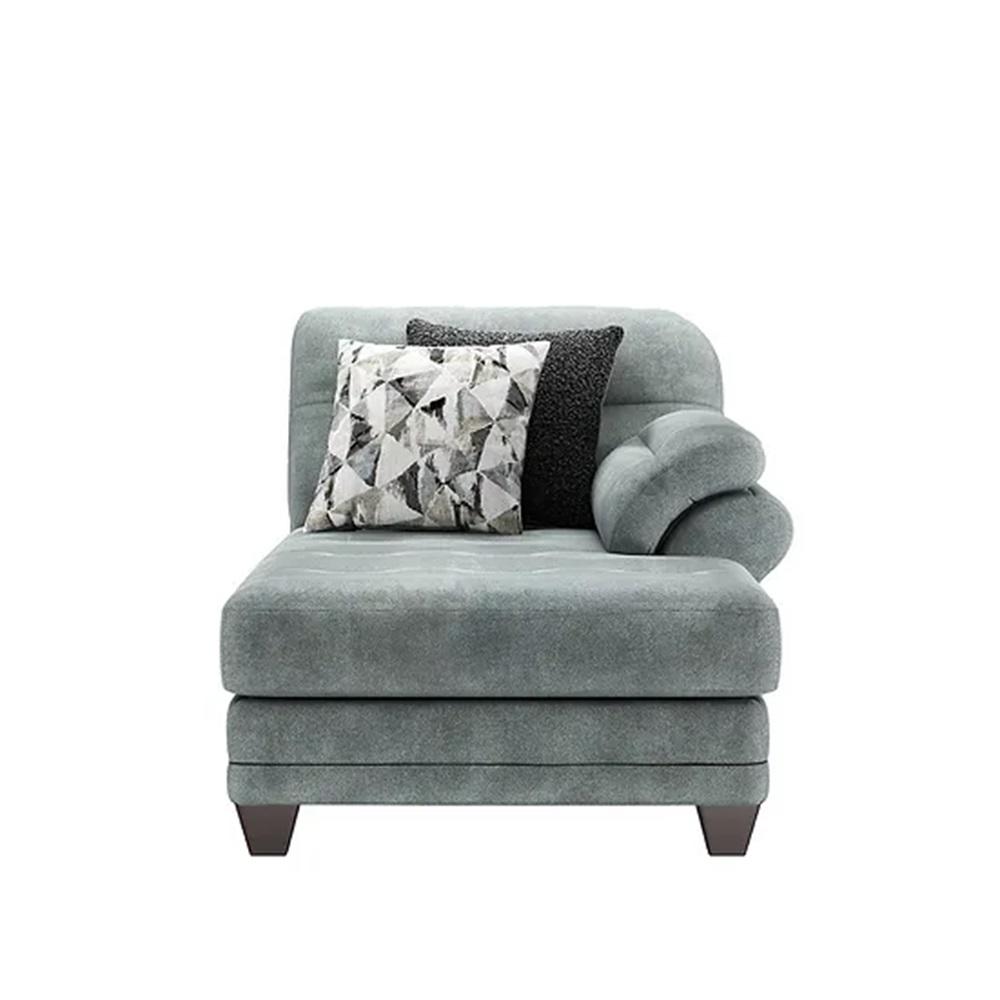 Hollywood Decor Chatham Right-Facing Sofa with Left-Facing Chaise in Gray Microfiber