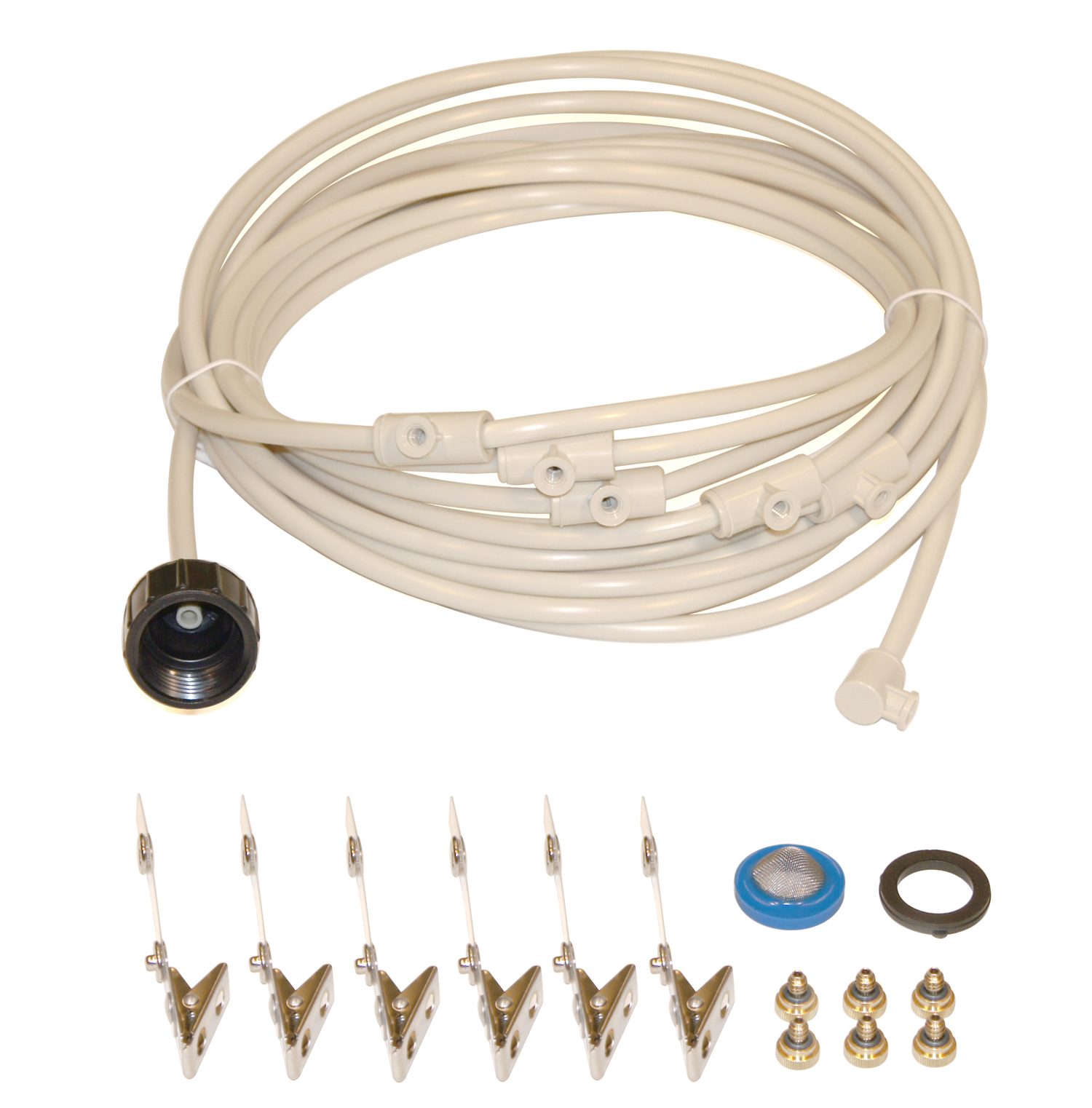 SPT SM-1406: 1/4" Misting Cooling Kit with 6 Brass Nozzles