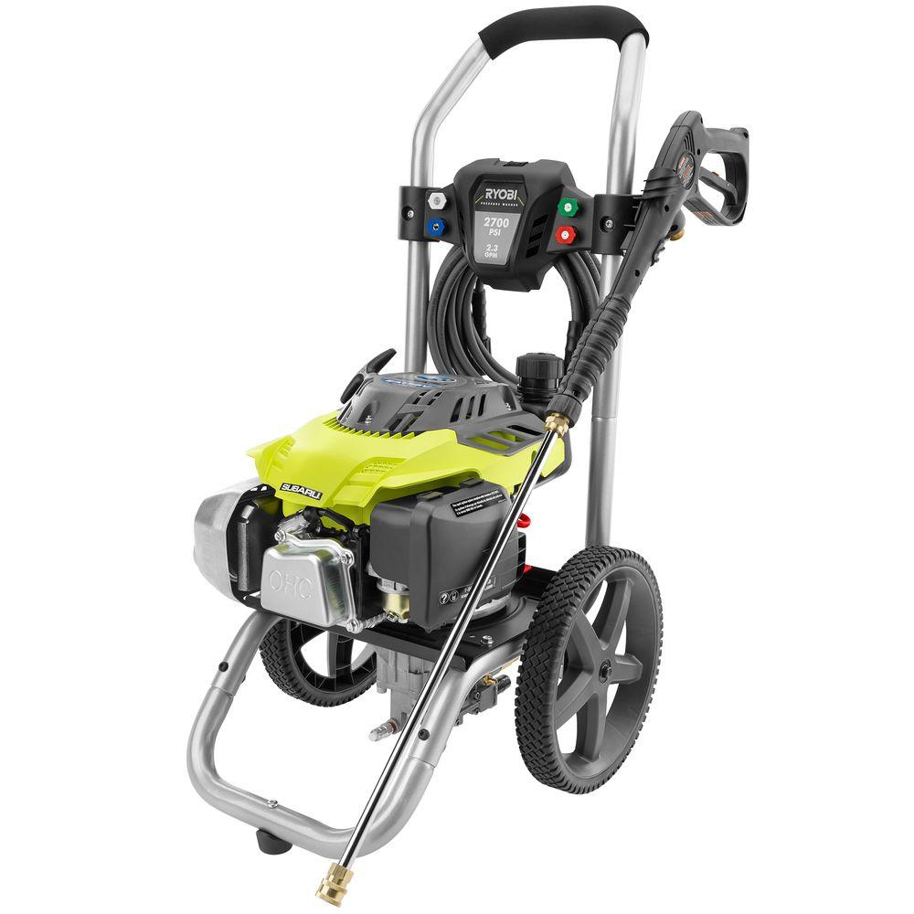 Ryobi Ry802723 New Subaru Ea175 2700 Psi 174 Cc 2 3 Gpm Durable Gas Cold Water Pressure Washer