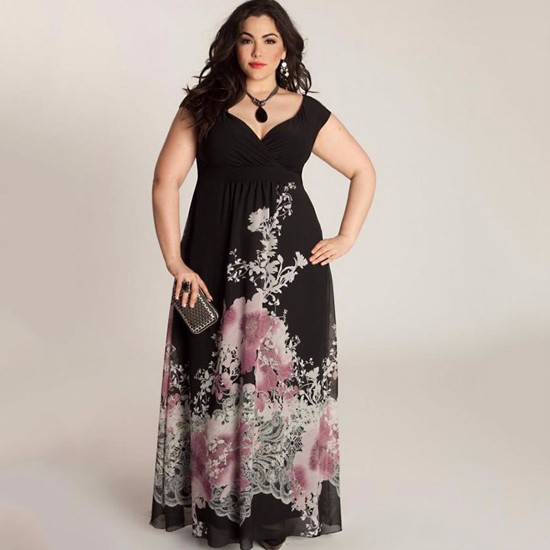 empire plus size casual dresses