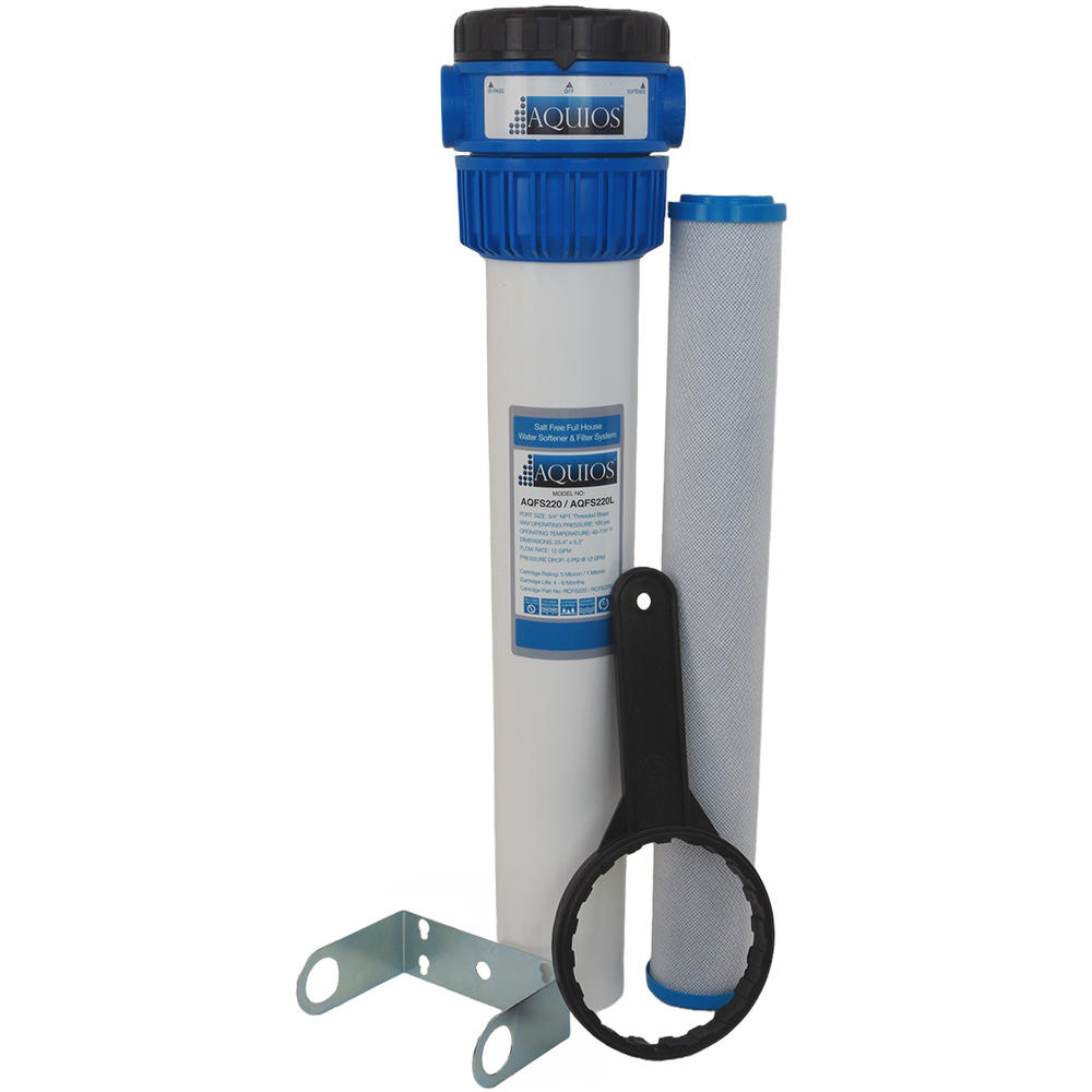 Aquios® AQFS220L Salt Free Water Softener & Filter System, Low VOC