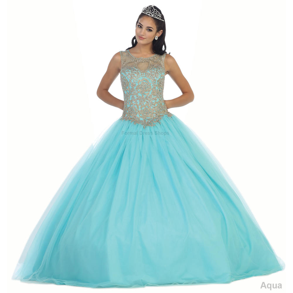 Designer MASQUERADE QUINCEAÑERA BALL ROOM GOWN LACE UP BACK FORMAL PROM DRESS & PLUS SIZE