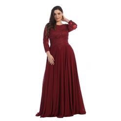 Designer LONG SLEEVE DESIGNER FORMAL DRESS MOTHER OF THE BRIDE EVENING CHURCH CLASSY SPECIAL OCCASION GOWN 