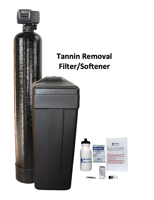 Abundant Flow Water Systems Tn 1054 56sxt 14black Afw Filters Built 1 5 Cu Ft Digital Tannin Filter On Demand Water Softener With Fleck 5600sxt 14 Brine Tank Black