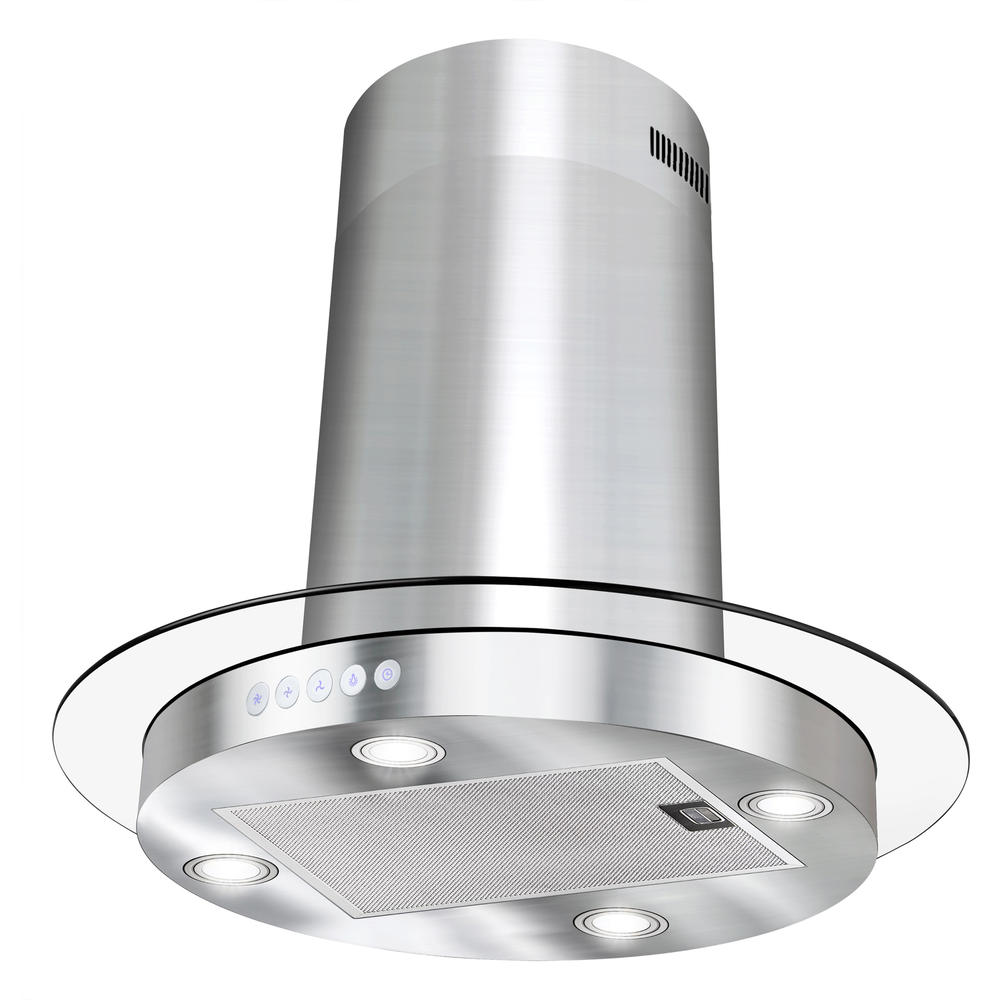 AKDY 30 in. Convertible Kitchen Island Mount Range Hood in Stainless