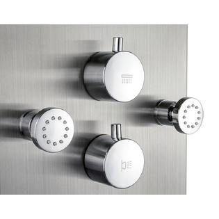 Akdy 65 In 6 Jet Shower Panel System In Stainless Steel With Rainfall Waterfall Shower Head And Handheld Shower Wand