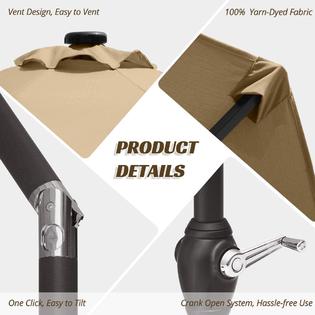 Ml 15kk Pu 02variation Quictent 9ft Patio Umbrella 32 Led Lights 3 Years Non Fading Outdoor Garden Table Canopy Umbrella Cover Deck Pool Backyard