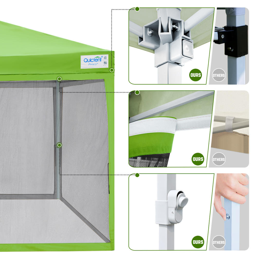 Quictent 8x8 Ft Easy Pop up Canopy with Netting Screen House Tent