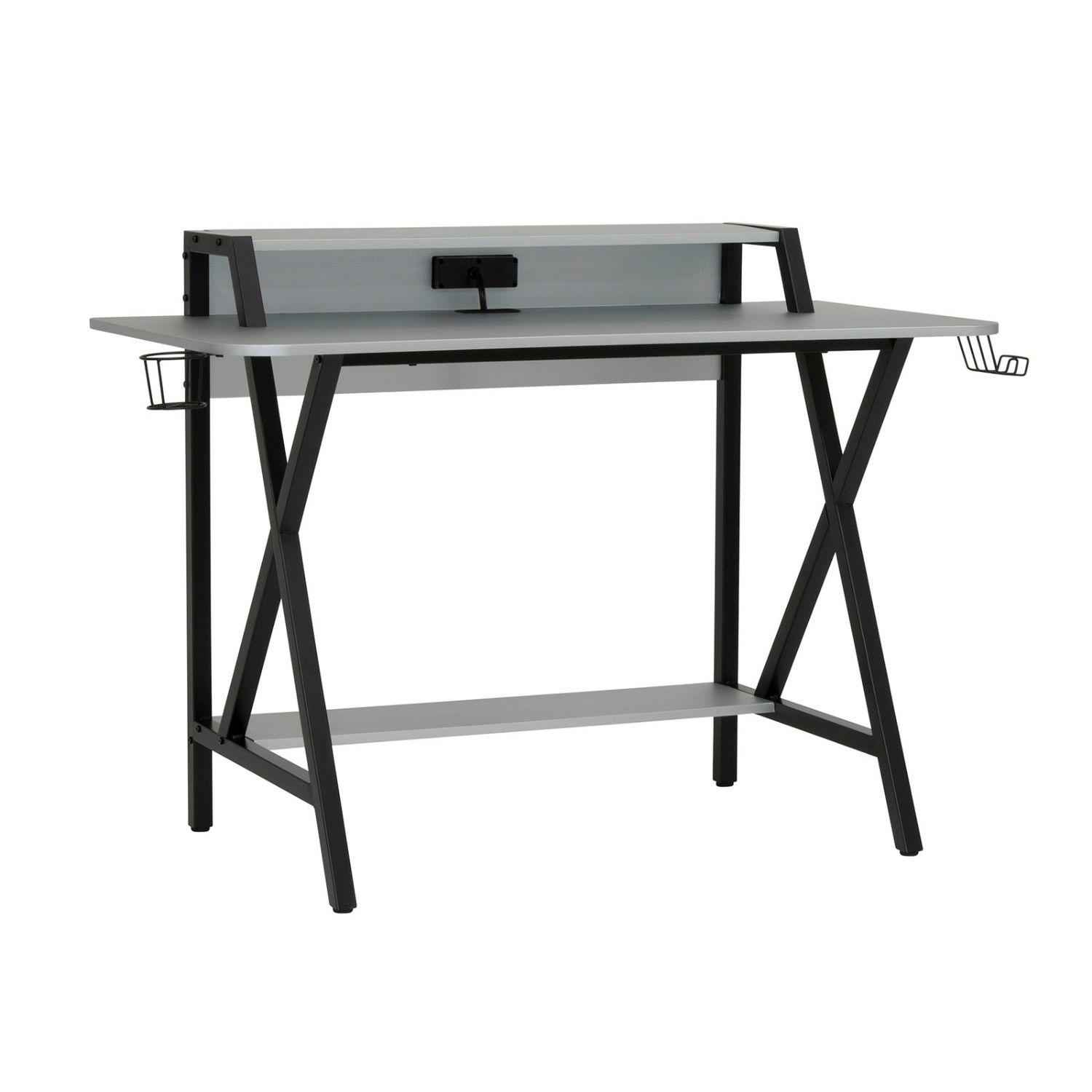 Computer Desk With Raised Monitor Shelf