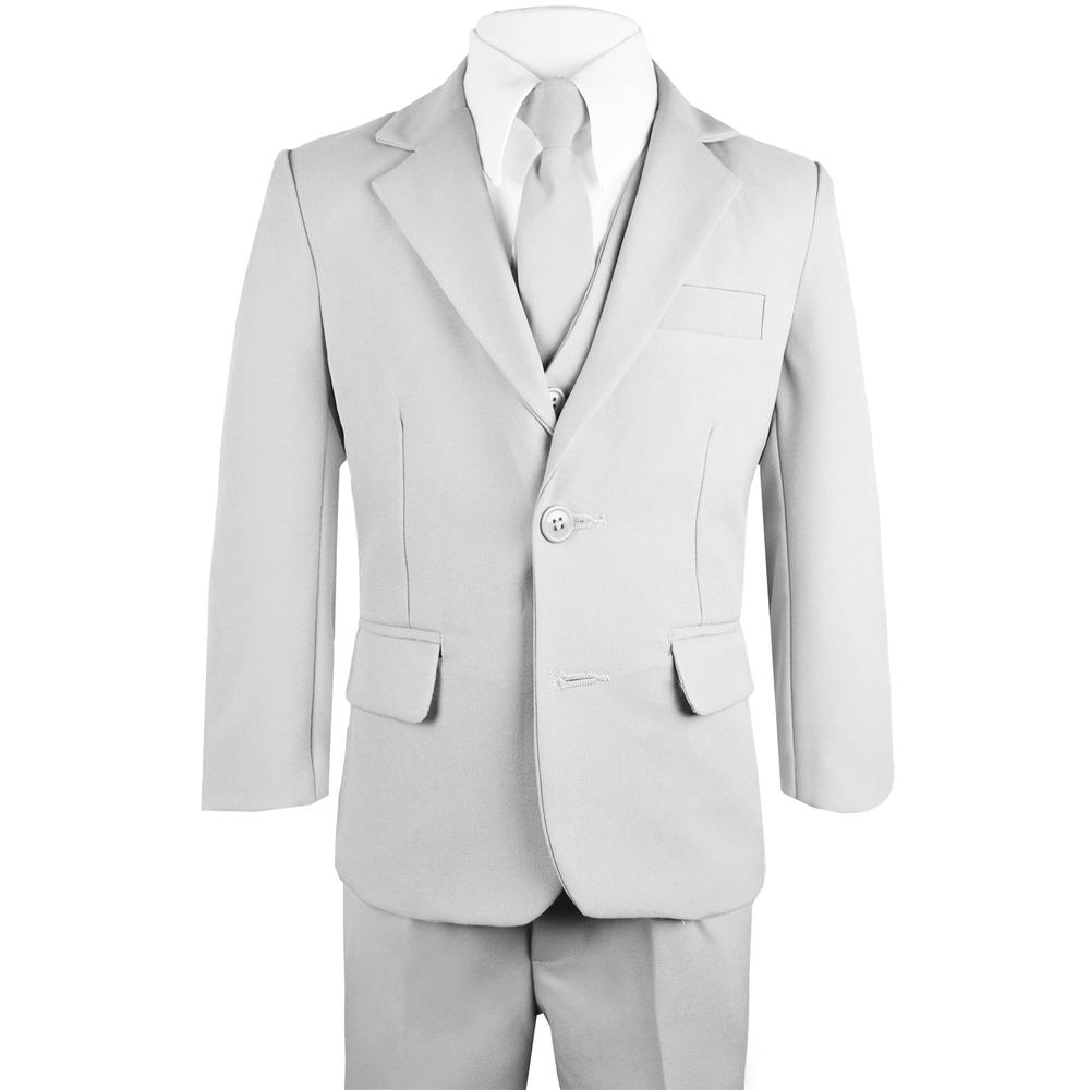 Black N Bianco Boys Light Gray Suit Complete Outfit Set