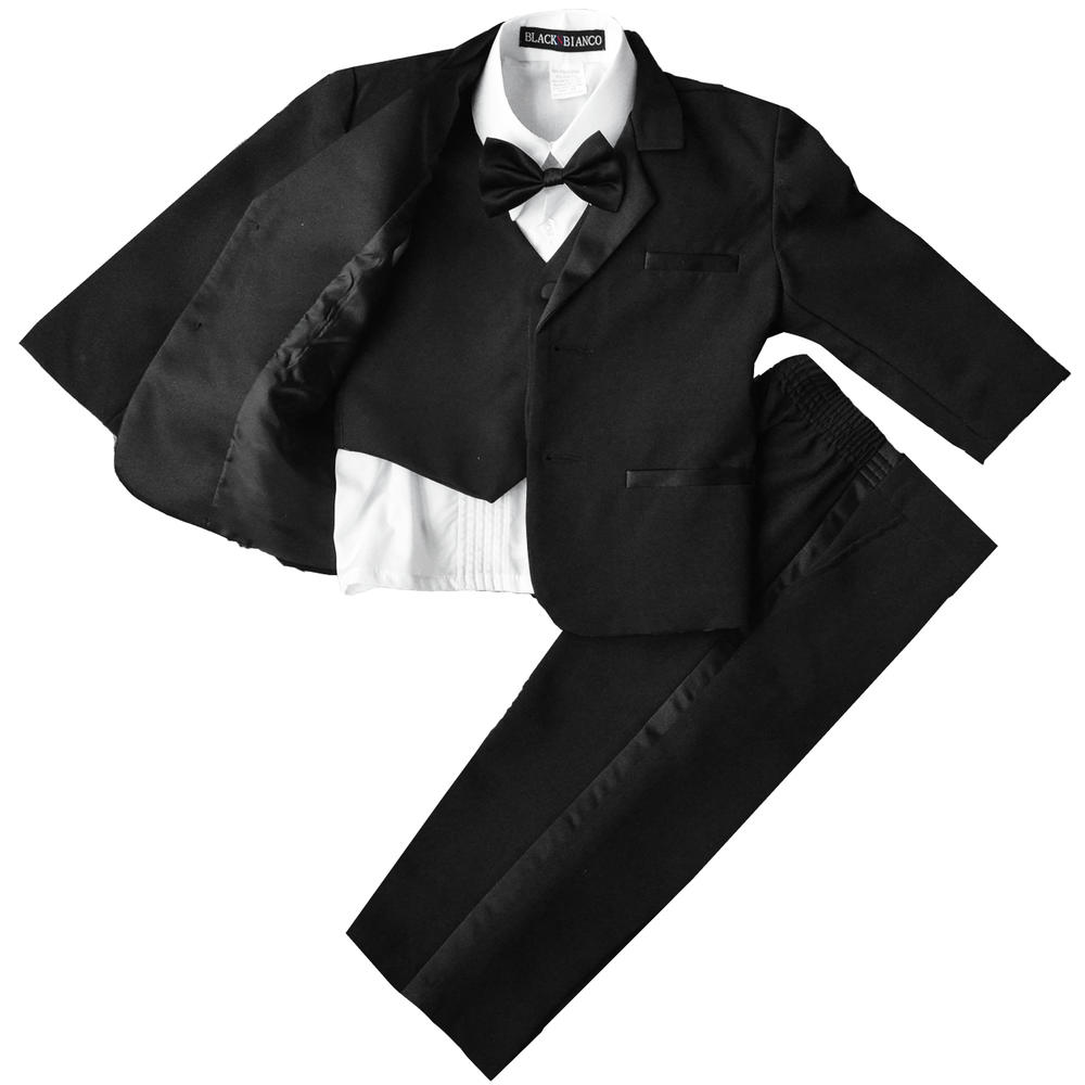 Black N Bianco Boys Tuxedo in black dresswear set size 2T 3T 4T