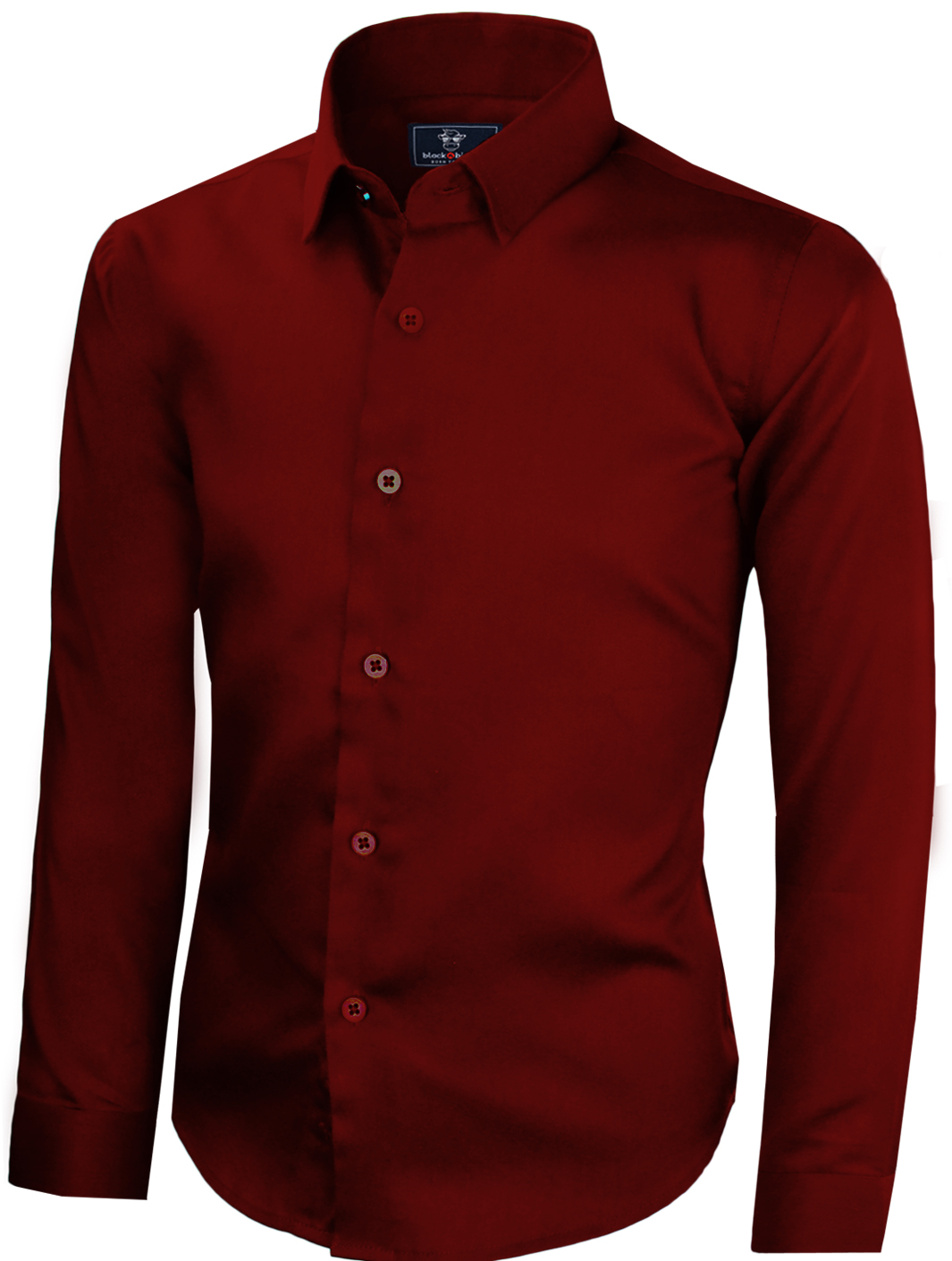 boys burgundy dress shirt
