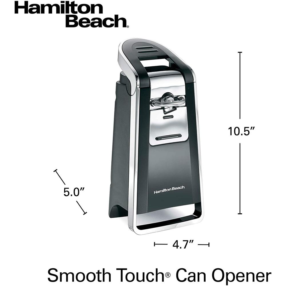 Hamilton Beach Brands Inc. 76606Z Smooth Touch Can Opener, Black and Chrome (Discontinued)