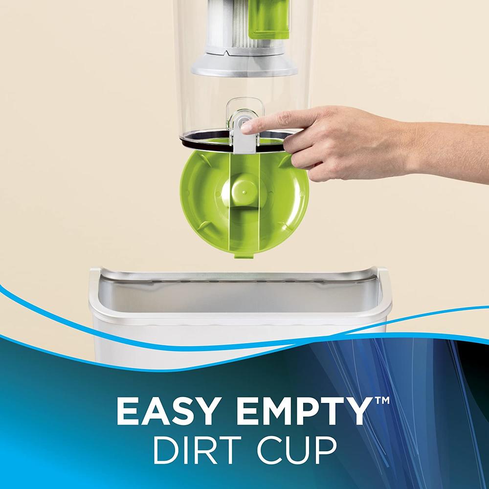 BISSELL Zing Lightweight Black and Green Bagless Canister Vacuum 2156A