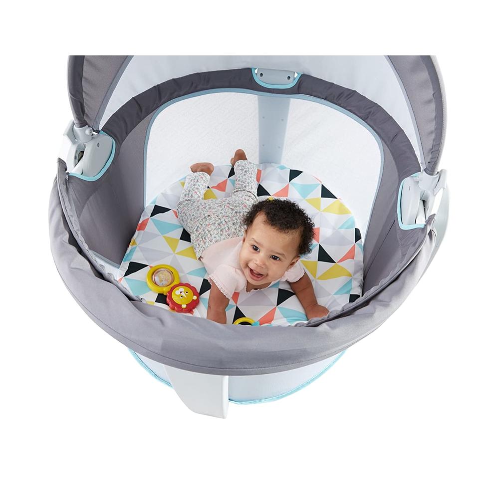 Fisher-Price DRF13 Fisher-Price On-The-Go Baby Dome - Use Indoors or Out - Comfy Pad for Your Little One To Nap On or Play