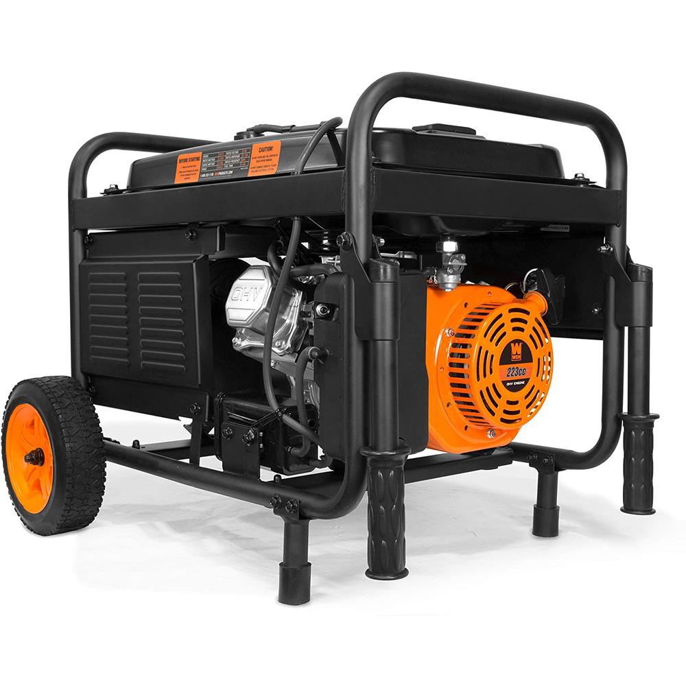 WEN 56475 4750-Watt Portable Generator with Electric Start and Wheel Kit