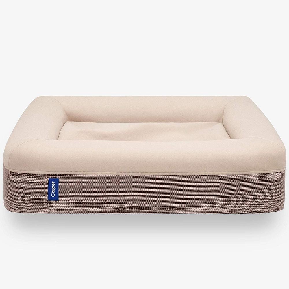 casper sleep Casper Dog Bed, Plush Memory Foam, Large, Sand