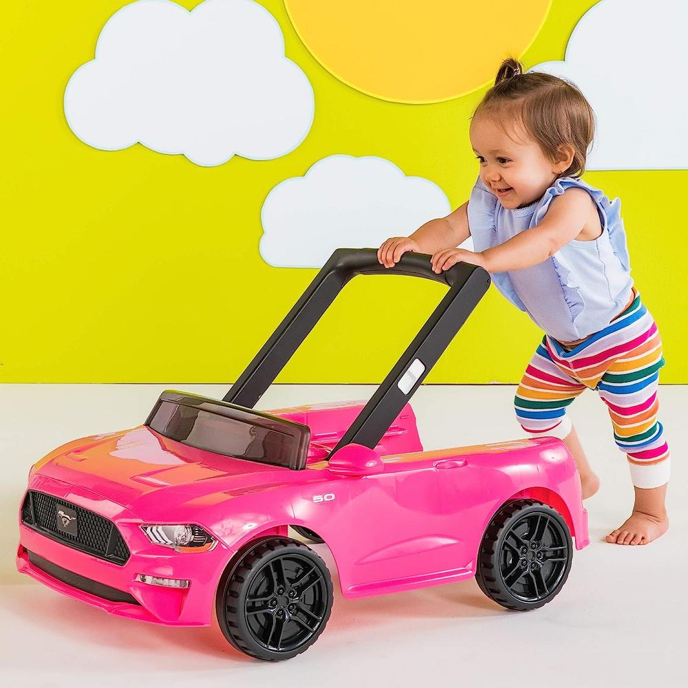 Bright Starts 3 Ways To Play Walker, Ford Mustang Pink, 6 Months Plus