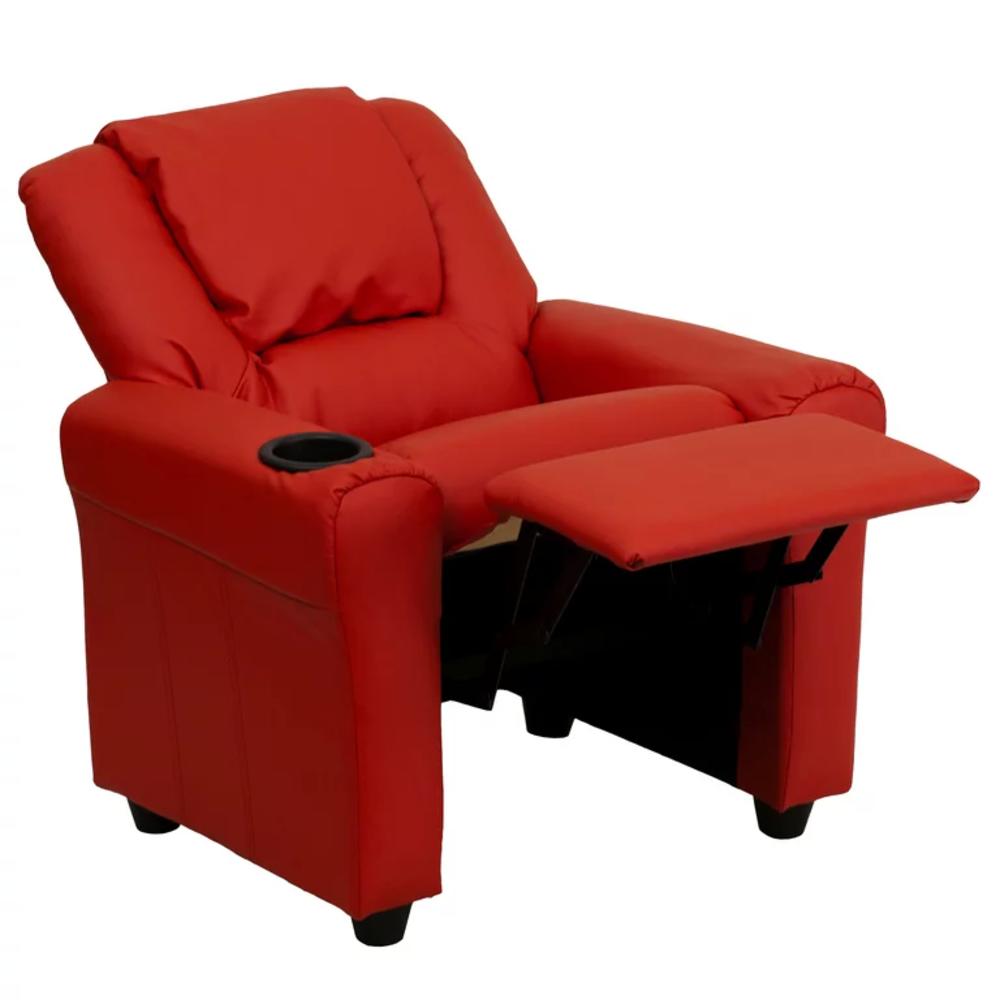 Flash Furniture Contemporary Kids/Child Sized Recliner with Cup Holder and Headrest