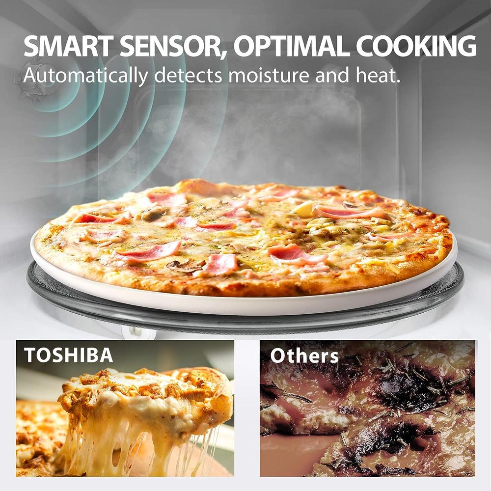 Toshiba Ml-Em34P(Ss) Smart Countertop Microwave, Sensor Reheat, Works With Alexa & Remote Control, Kitchen Essentials, M