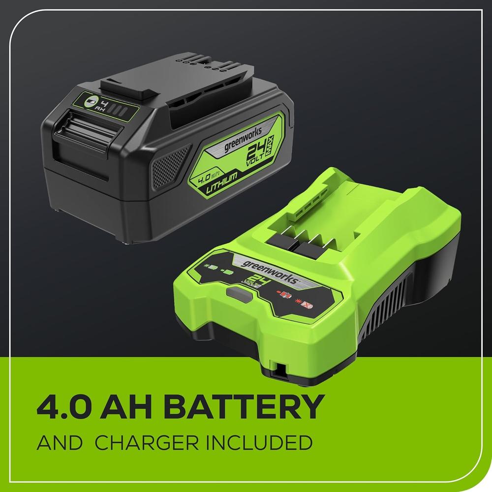 Greenworks 24V 13" Brushless Cordless (Push) Lawn Mower, 4.0Ah Battery ...