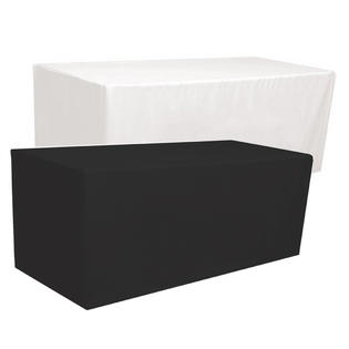 Gwhome 8 Ft Fitted Polyester Tablecloth Rectangular Table Cover