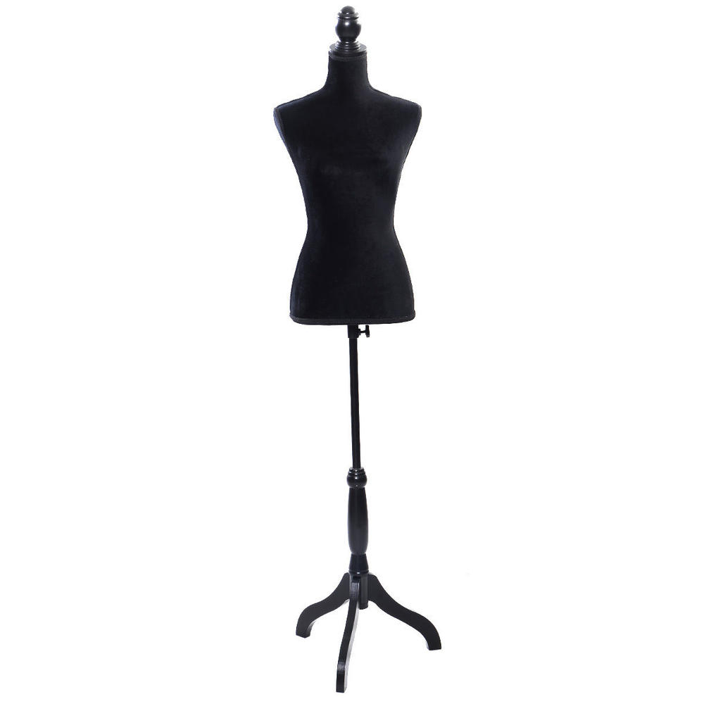 ConvenienceBoutique Mannequin Torso Dress Form Display With Black Tripod Stand Female