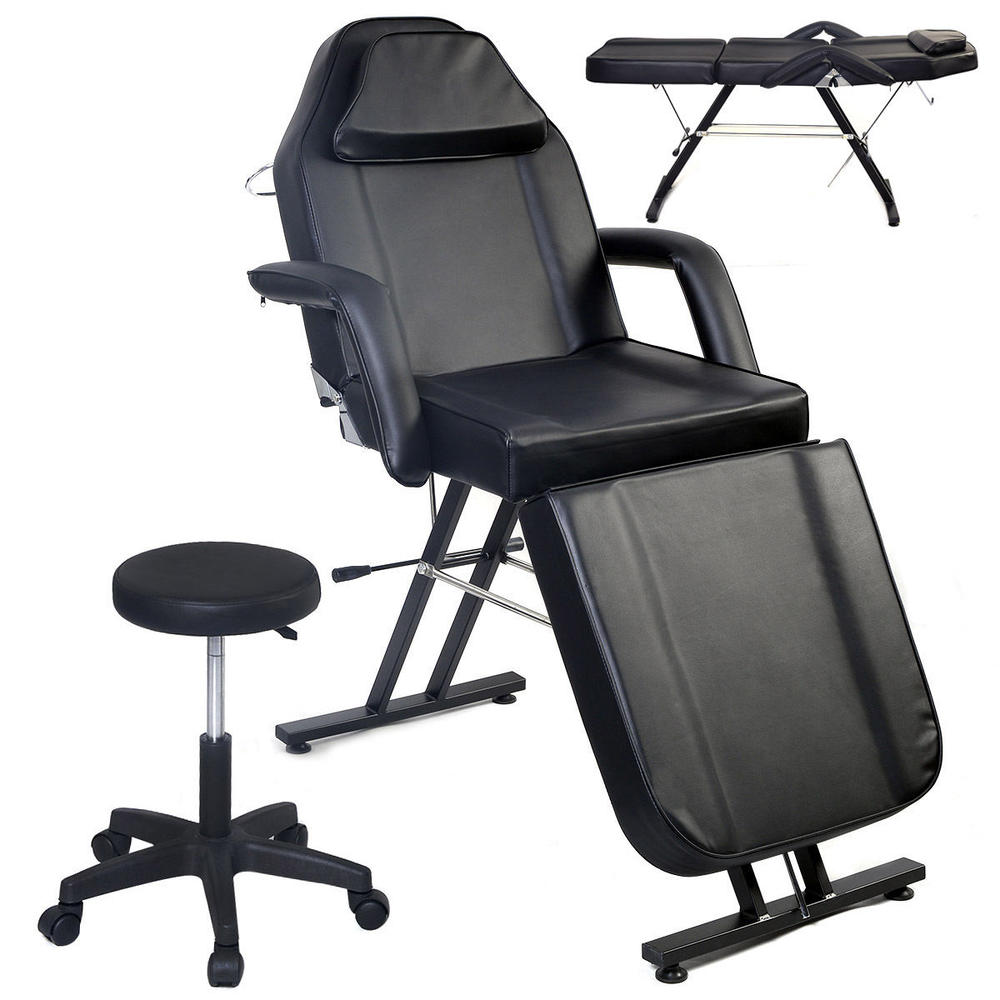 ConvenienceBoutique Massage Table Facial Bed Chair Adjustable Barber Beauty Salon Black