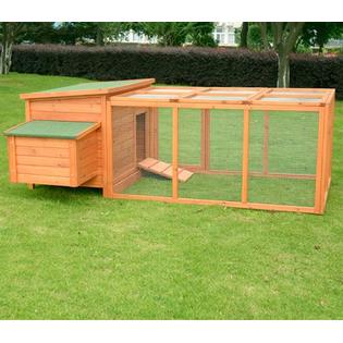 Convenienceboutique Wood Chicken Coop Rabbit Hen House Nest Huge Run