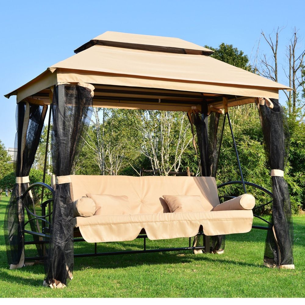 ConvenienceBoutique Outdoor Daybed Swing with Canopy