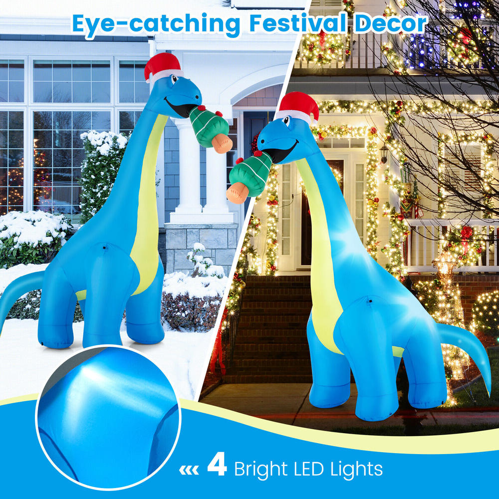ConvenienceBoutique Outdoor Inflatable Dinosaur Christmas Decor - 10ft
