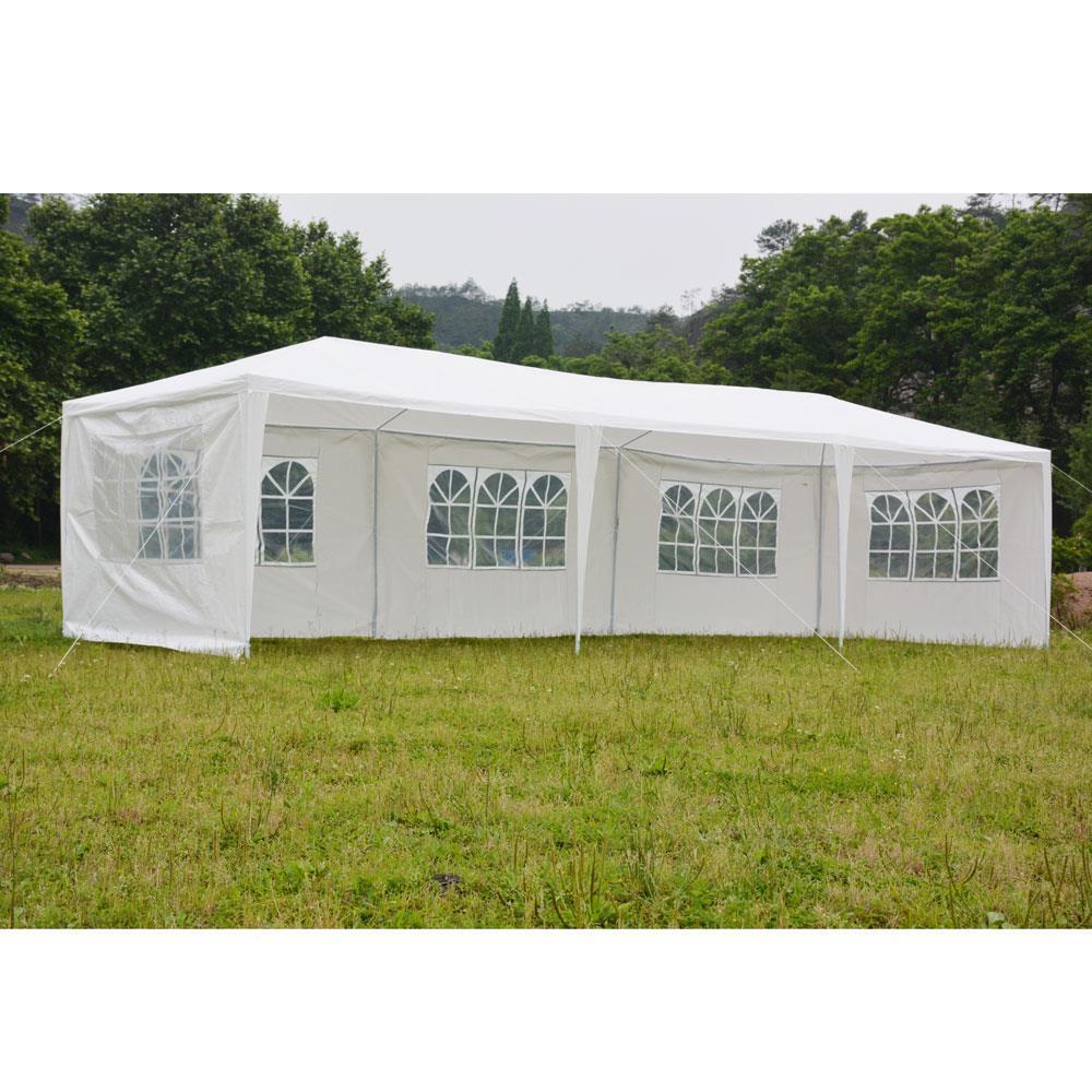 ConvenienceBoutique Outdoor 10' x 30' Tent with 5 Walls - White