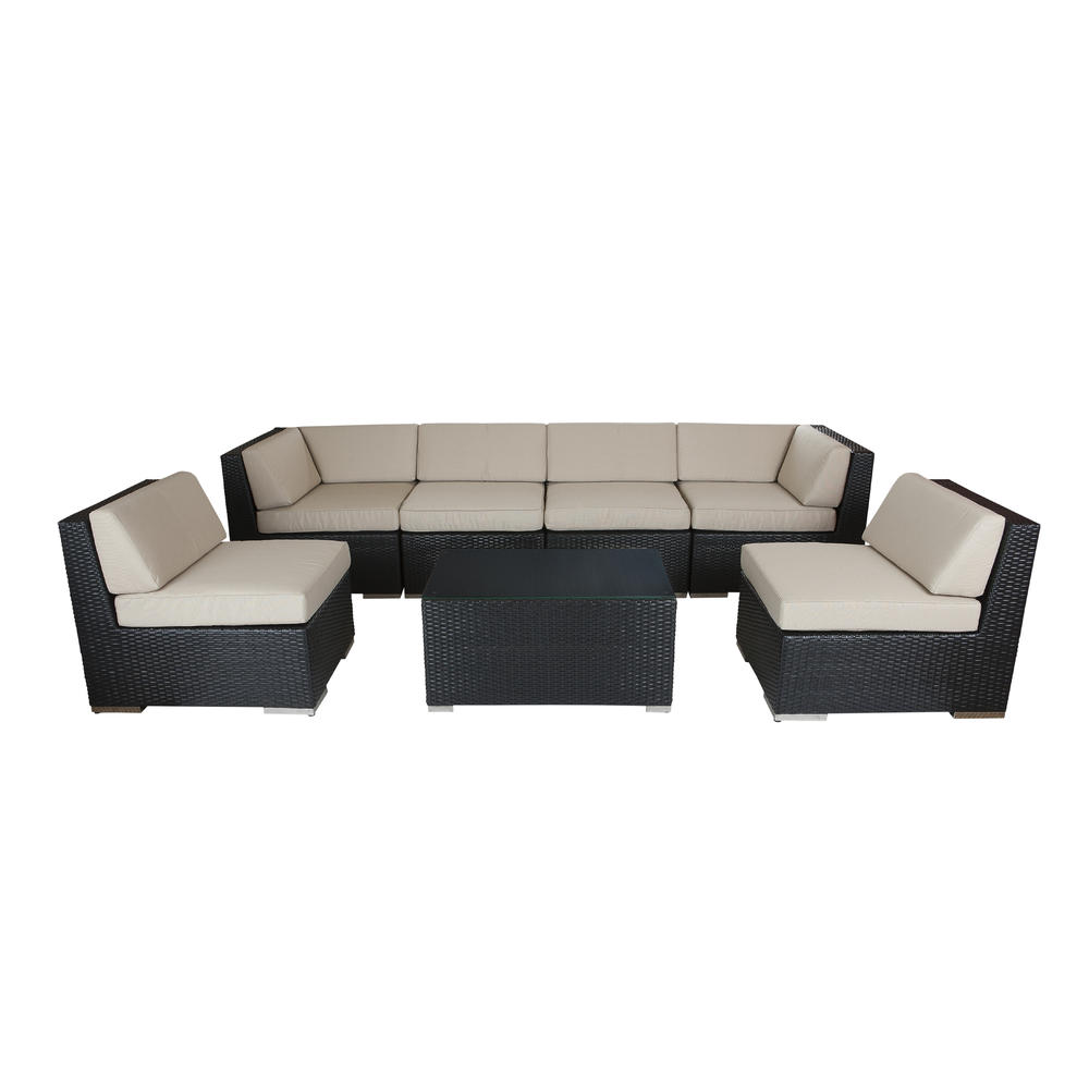 Ohana 7-Piece Deep Seating Set with Free Cover (No Assembly Set) - Beige