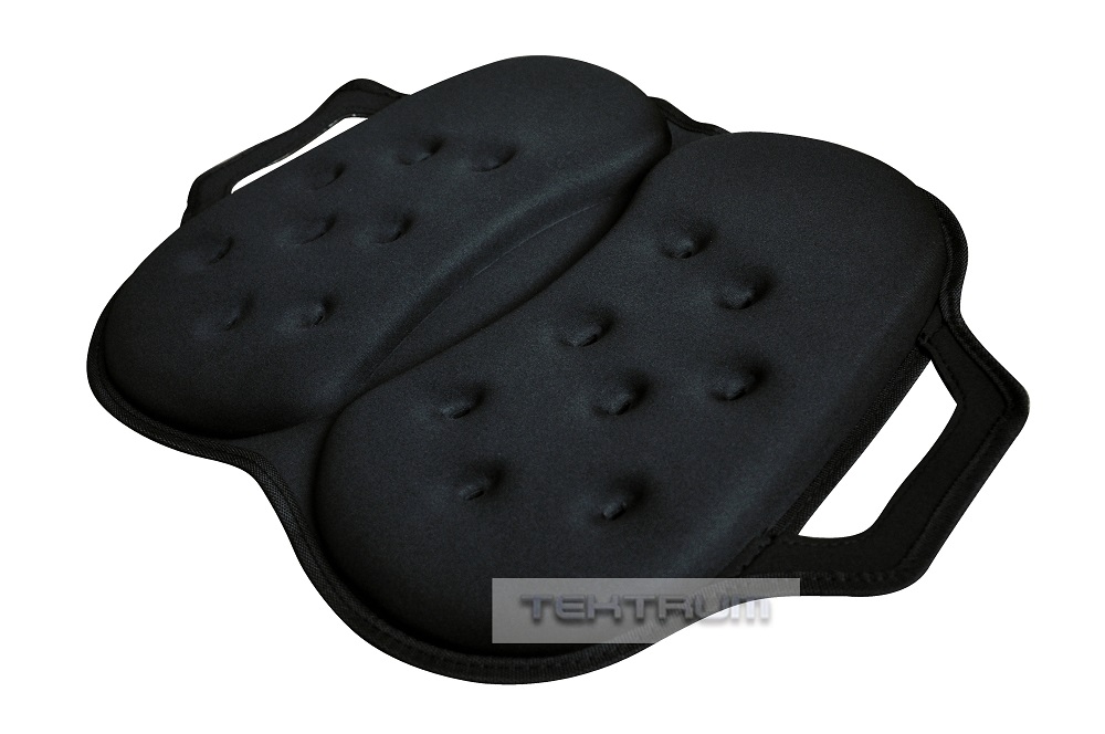 tektrum Tektrum Portable Foldable Cool Gel Orthopedic Seat Cushion with  Handle for Travel, Airplane, Car, Home, Office (GS1205-BLK)